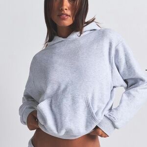 SKIMS Women’s Light Heather Grey Classic Hoodie Size Small Athletic Cozy